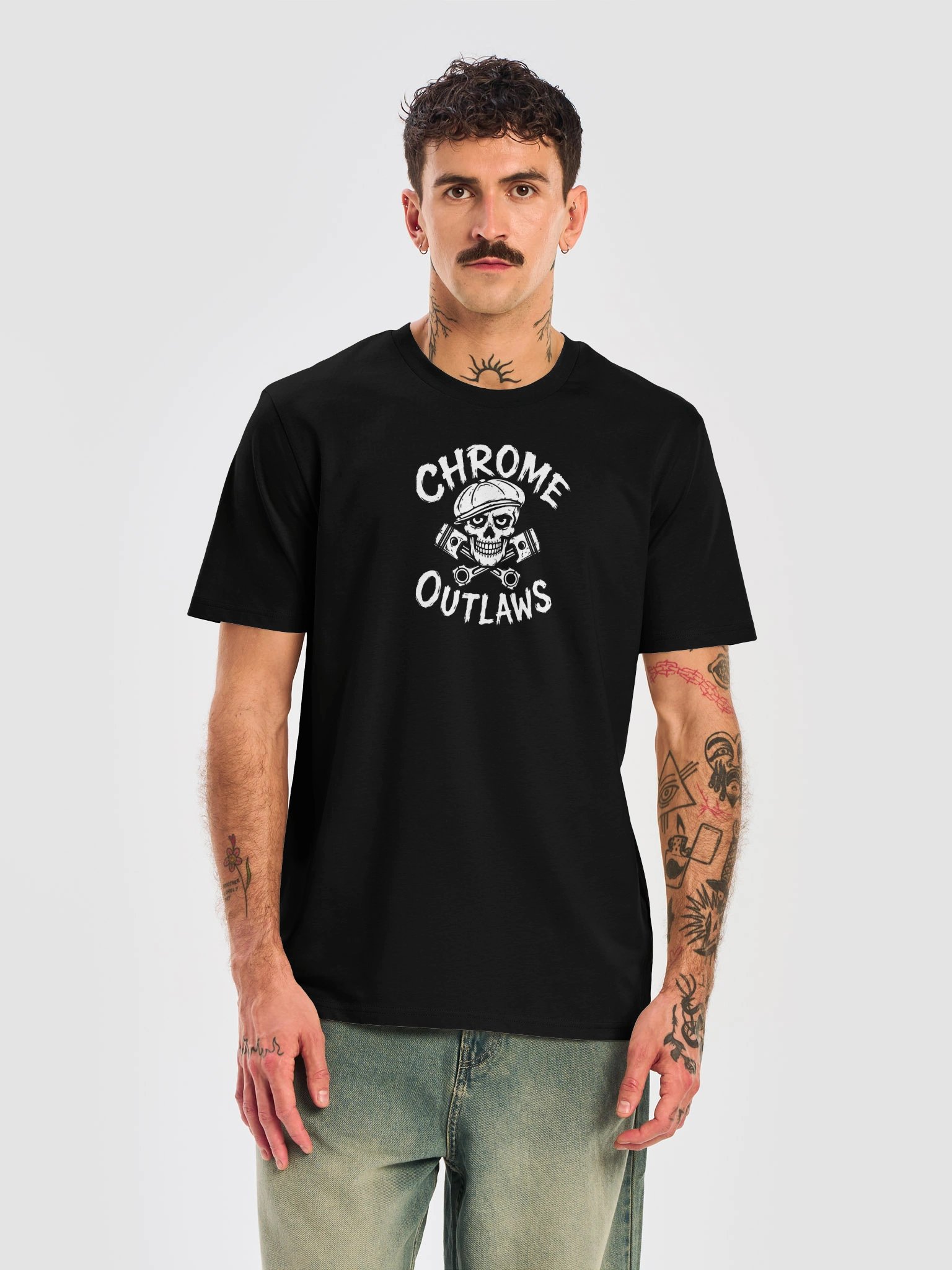 Chrome Outlaws Skull Tee product image (5)
