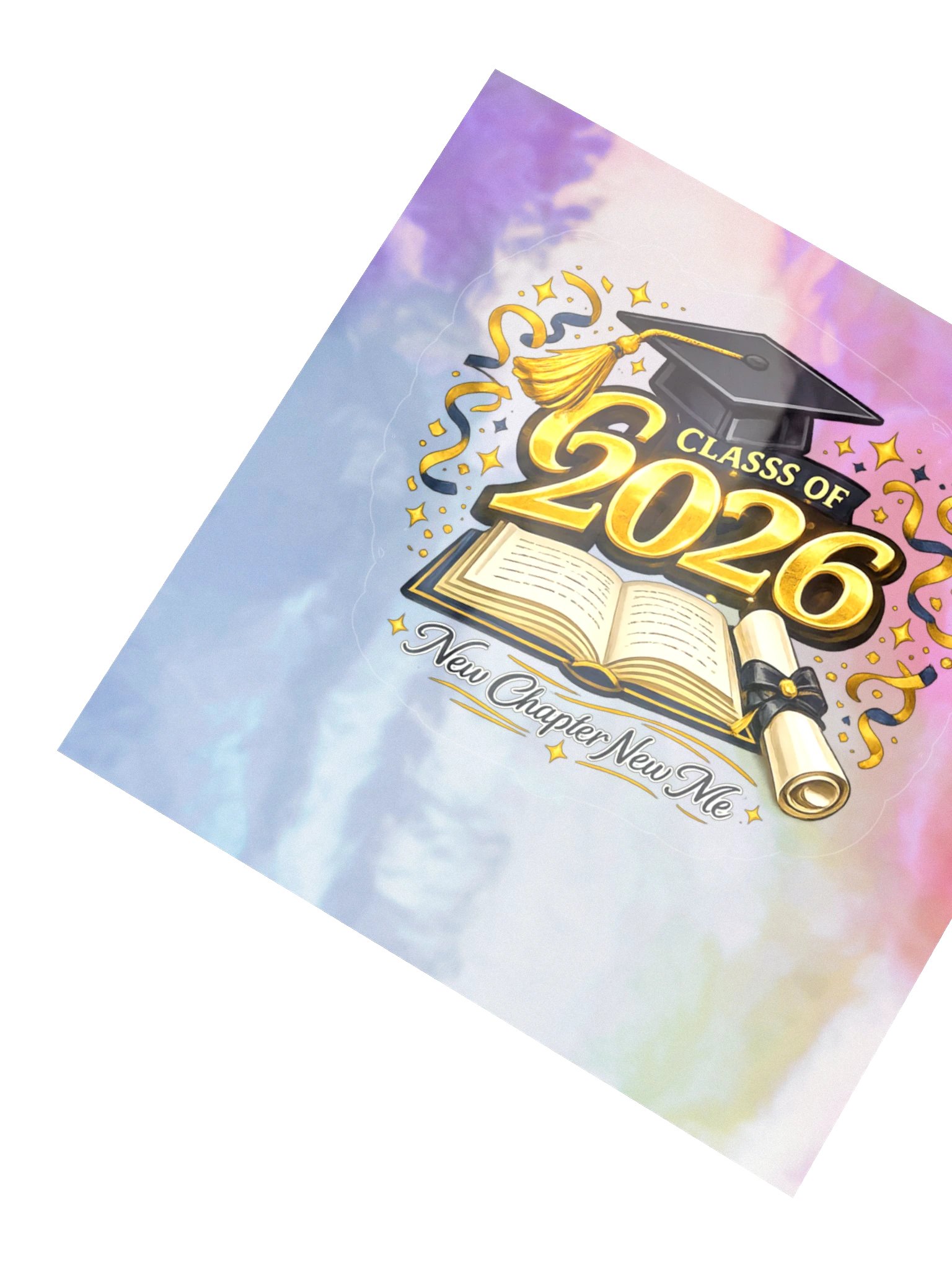 Class of 2026 New Chapter New Me - Holographic Sticker product image (2)