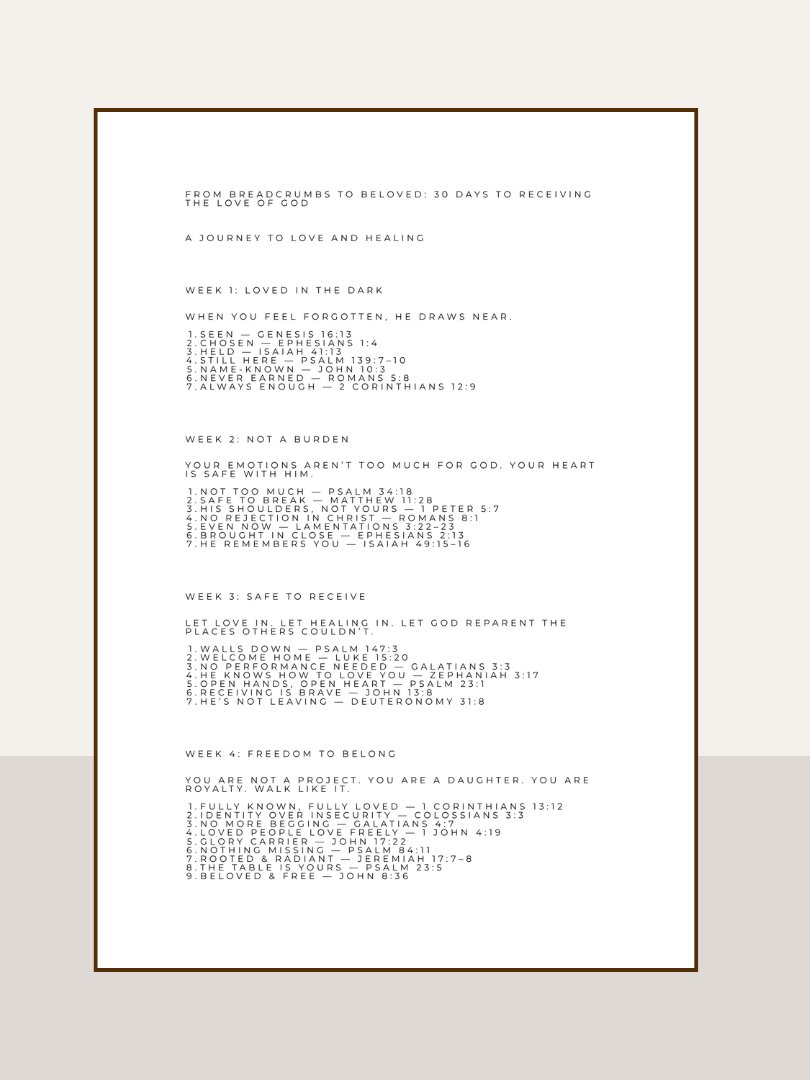 From Breadcrumbs to Beloved: 30 Days to Receiving the Love of God (Digital E-Book) product image (4)