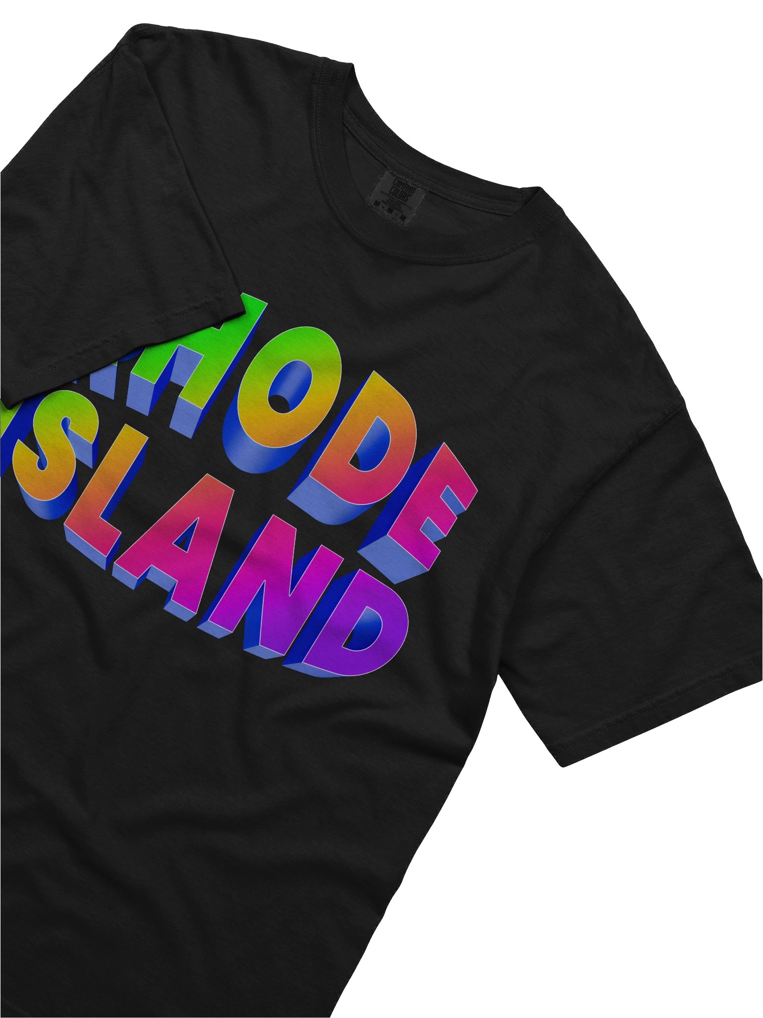 RHODE ISLAND Rainbow 3D Comfort Colors Tee product image (5)