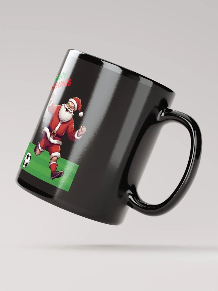 FootBalling (Soccer) Santa Christmas Black Mug product image (4)