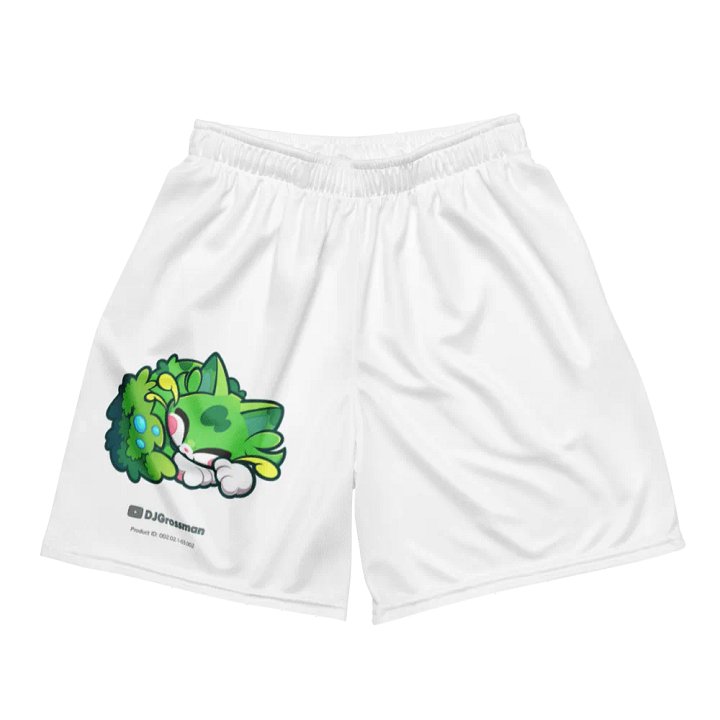 Sleeping Chloe • All-Over Print Recycled Unisex Mesh Shorts (White) product image (1)