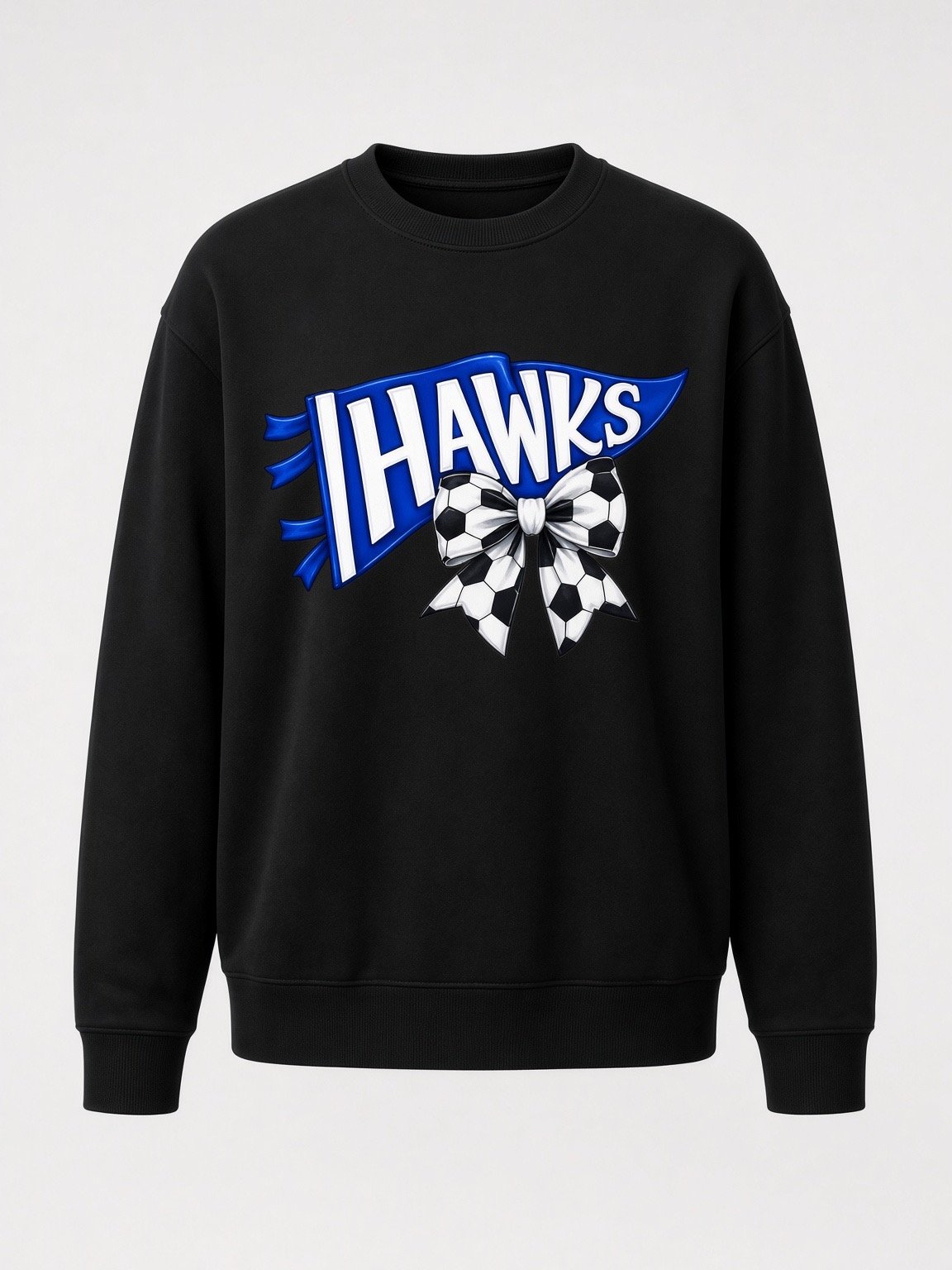 Soccer Bow Comfort Colors Sweatshirt product image (4)