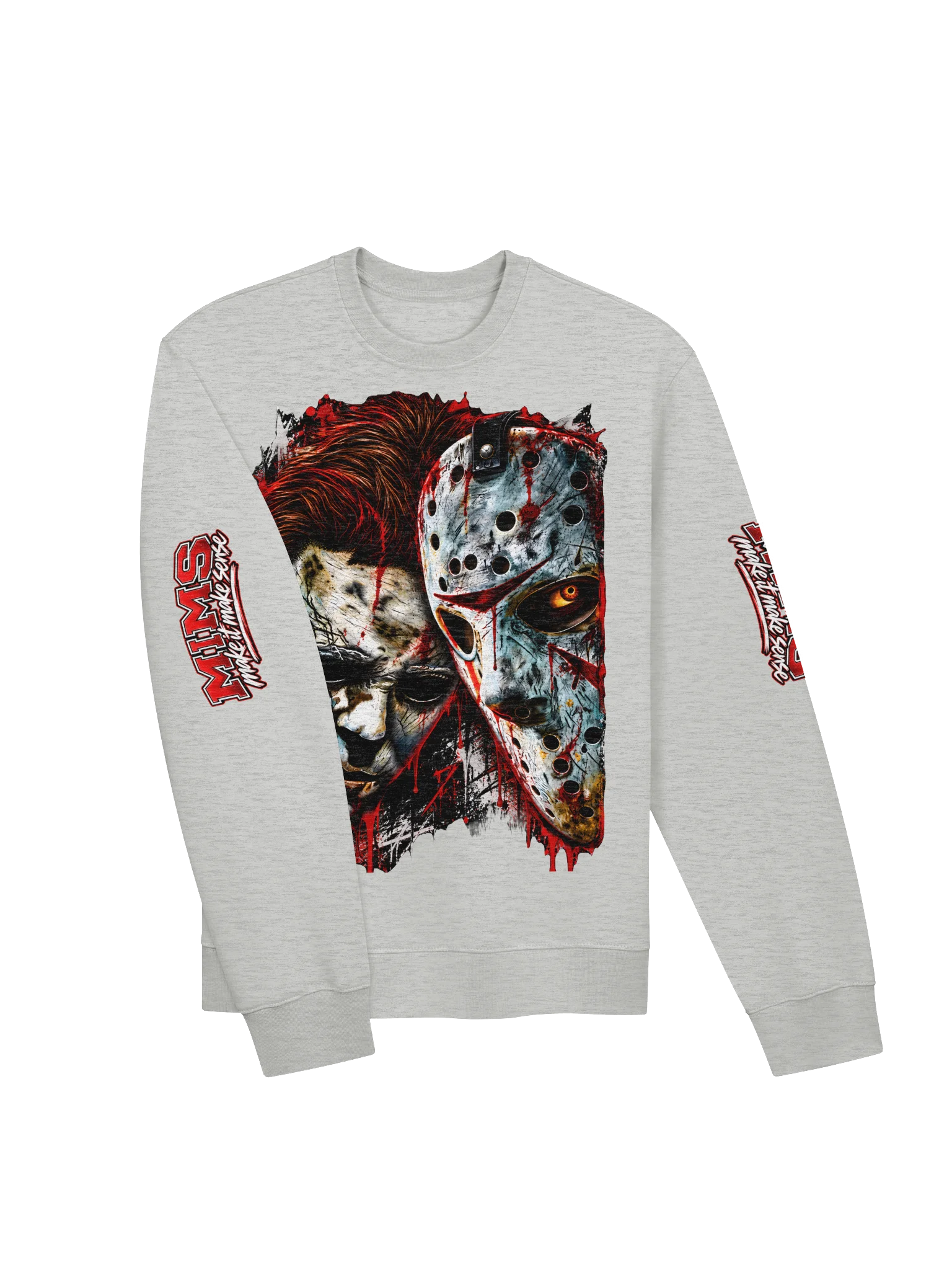 Twin Mask Horror Sweatshirt product image (6)