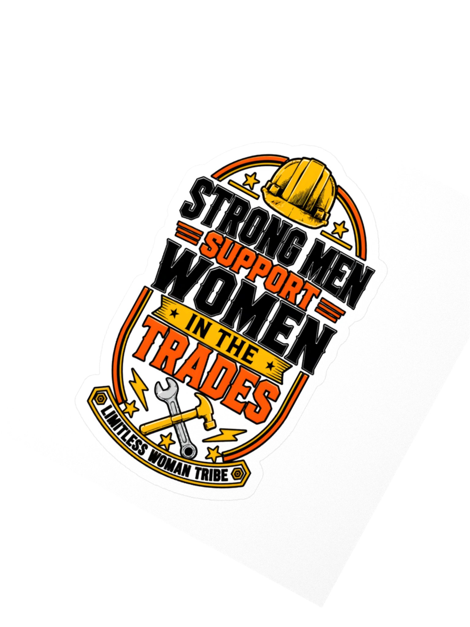 Strong Men Support Women in the Cut Out Trades Sticker product image (4)