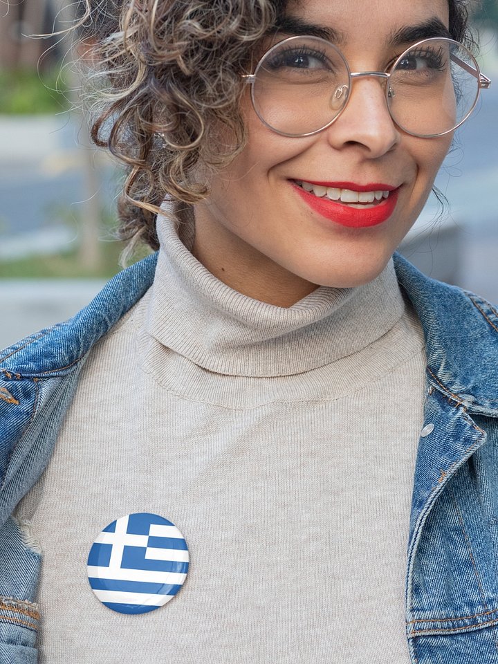 Greek Flag Circle Pins product image (1)