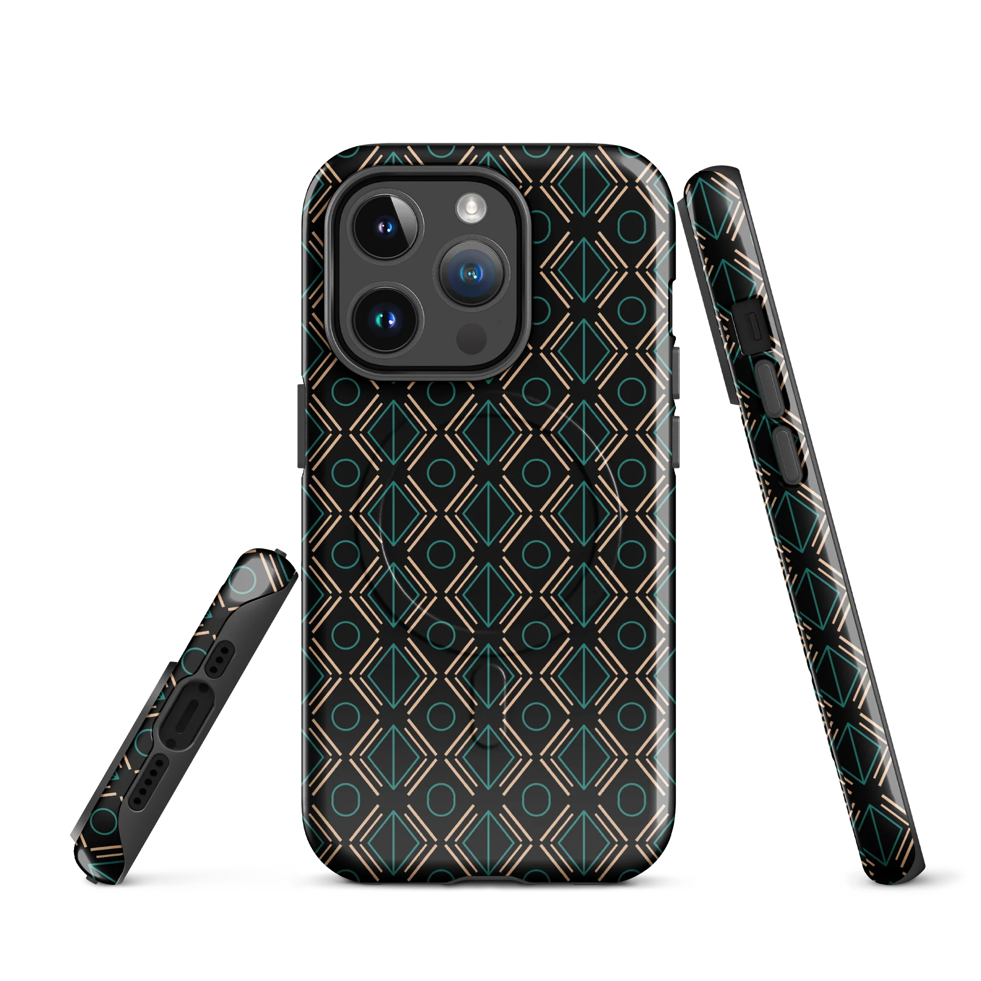 Aura iPhone 17 Tough MagSafe Case - Shockproof Dual-Layer Geometric Protective Cover product image (1)