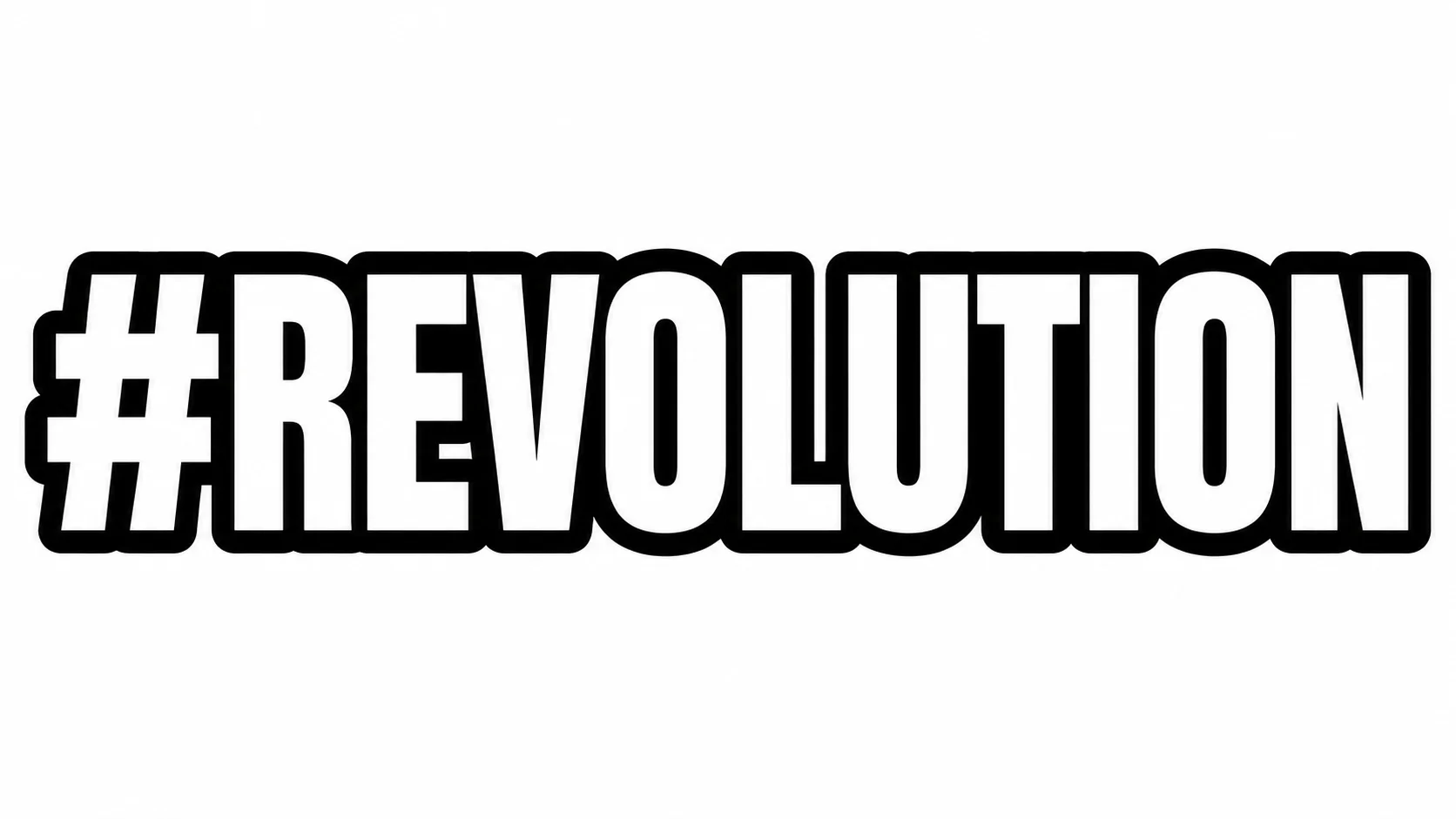 #REVOLUTION Bold Die-Cut Sticker product image (1)
