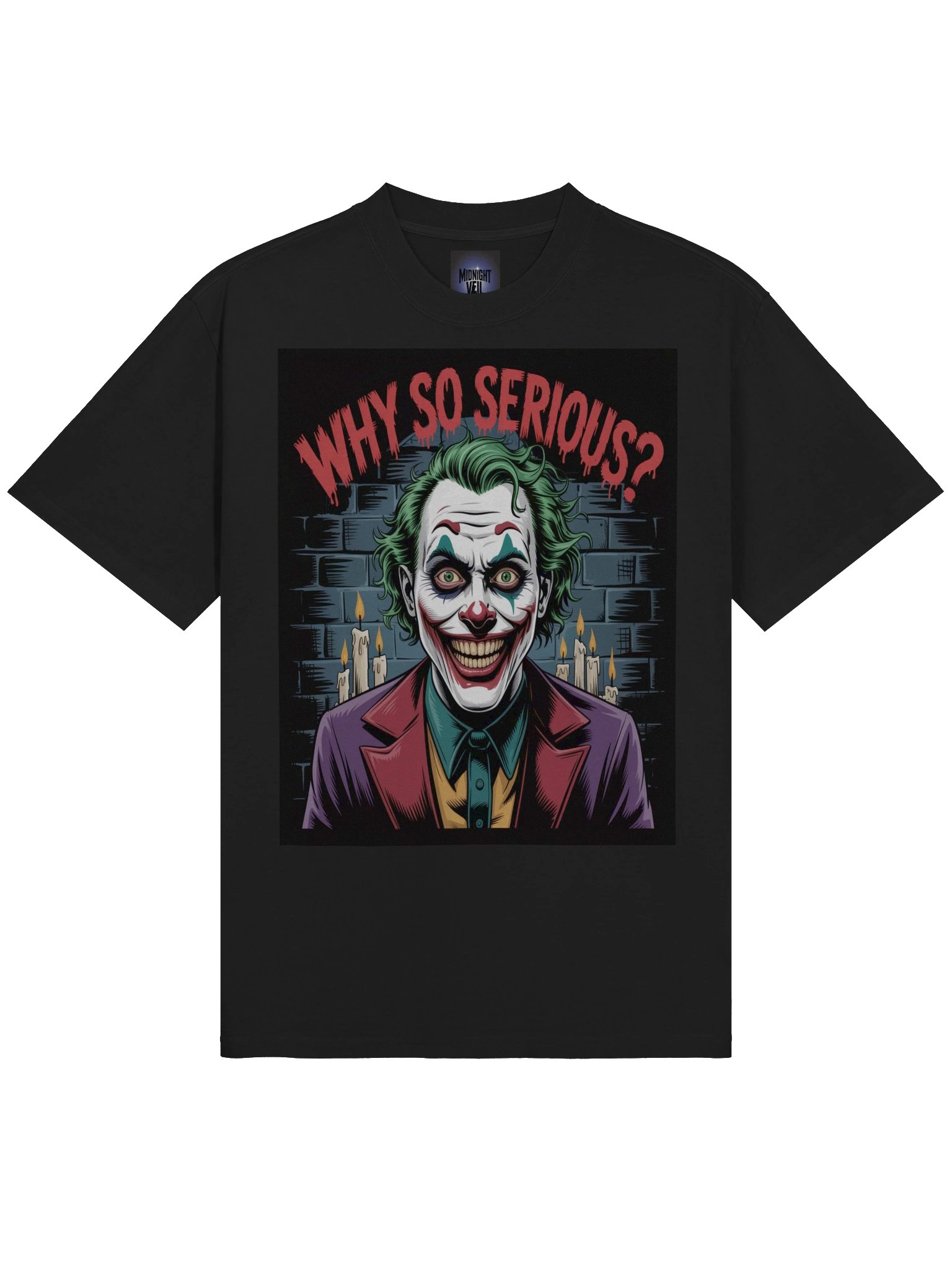 Sinister Query: Why So Serious? Joker Oversized Faded T-Shirt product image (5)