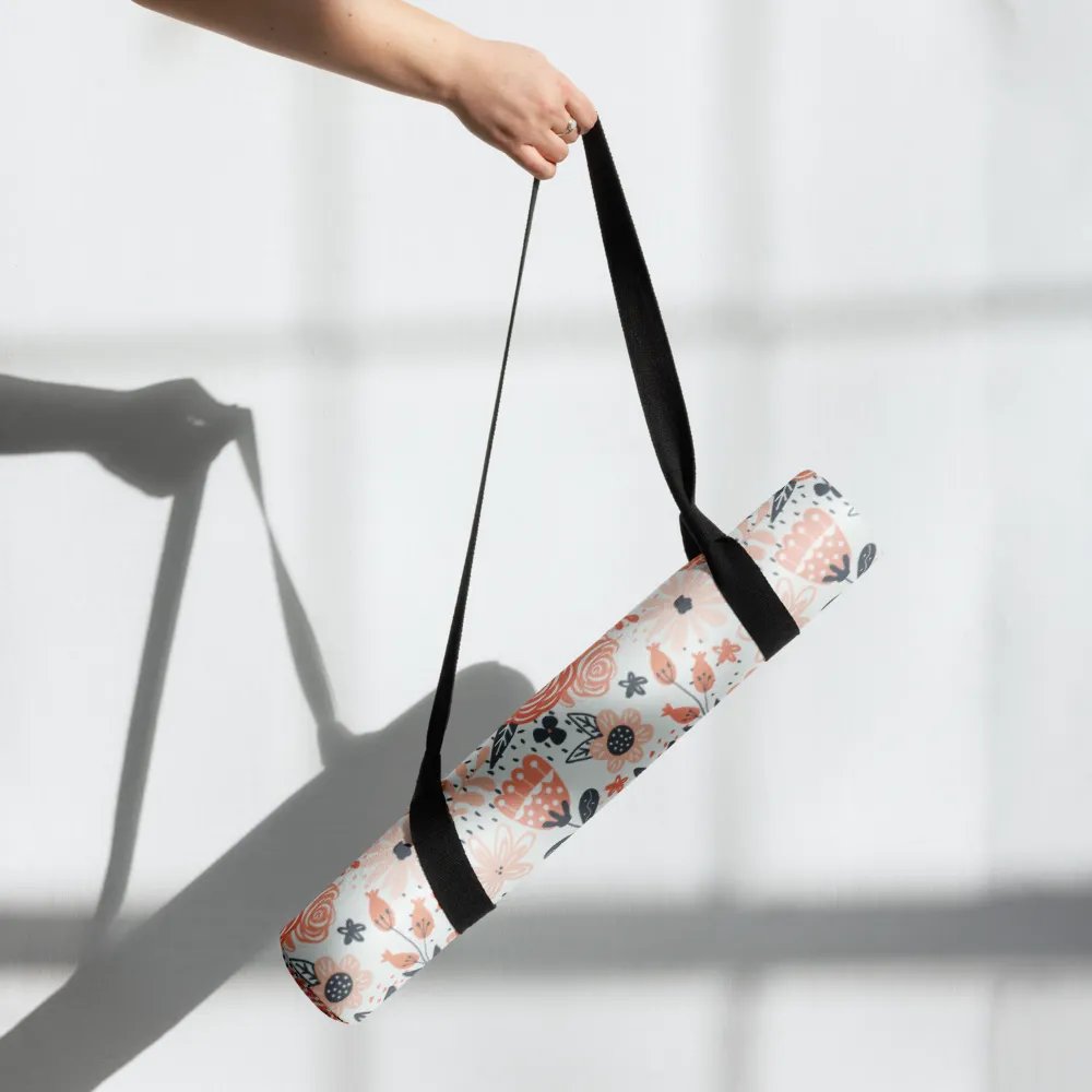 Orange Floral Boho Yoga Mat by Treasure Pie product image (8)