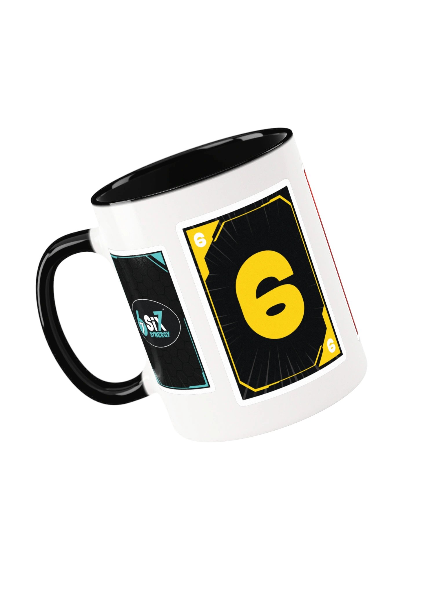 White coffee cup with black inside (11 or 15 oz) product image (3)