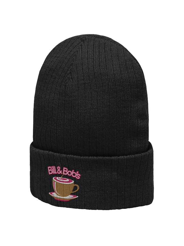 Bill and Bob's Coffee Shop Open 24/7 Beanie Hat Flamingo Design product image (2)