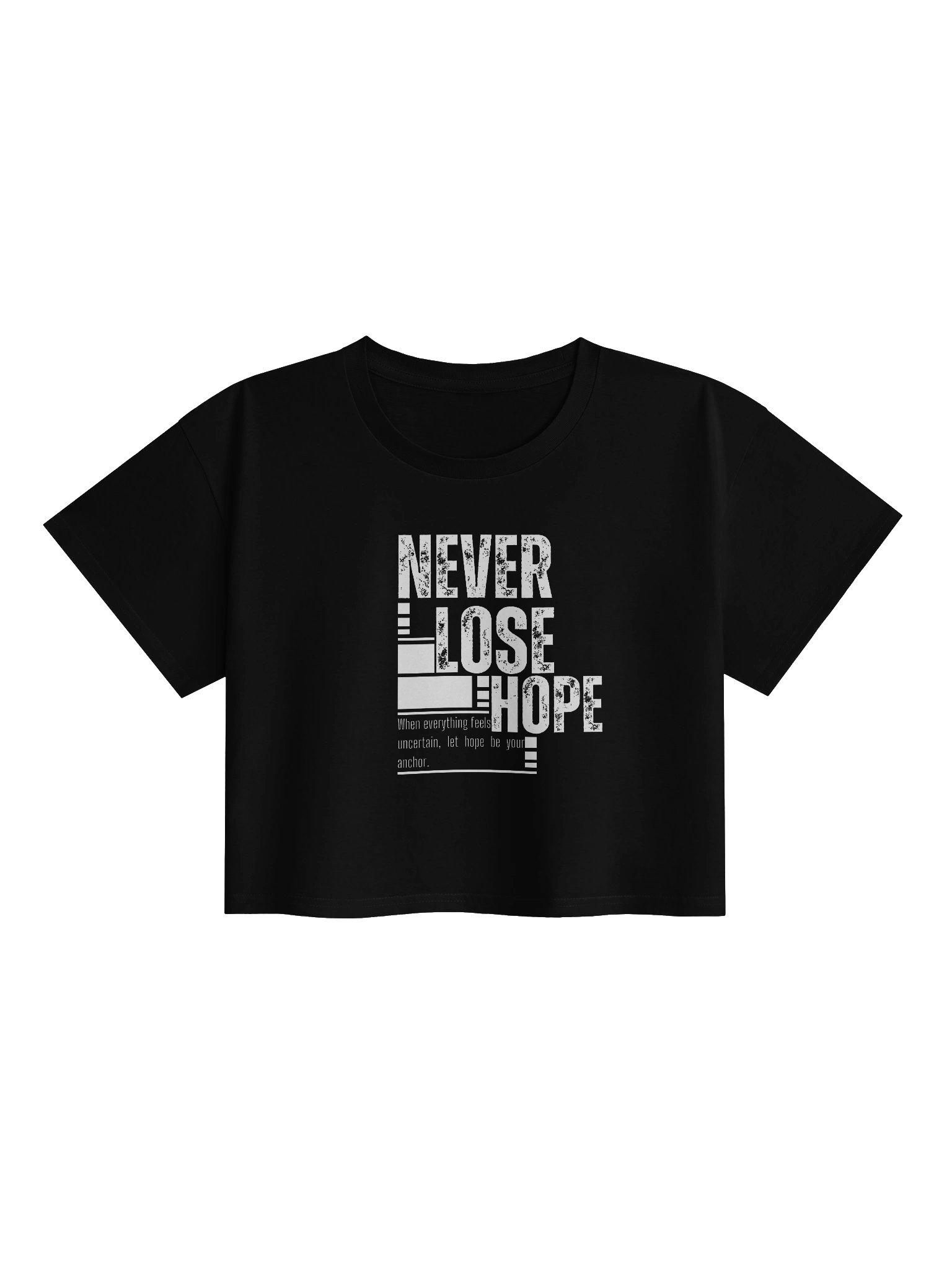 Never Lose Hope Crop Top - Black product image (1)
