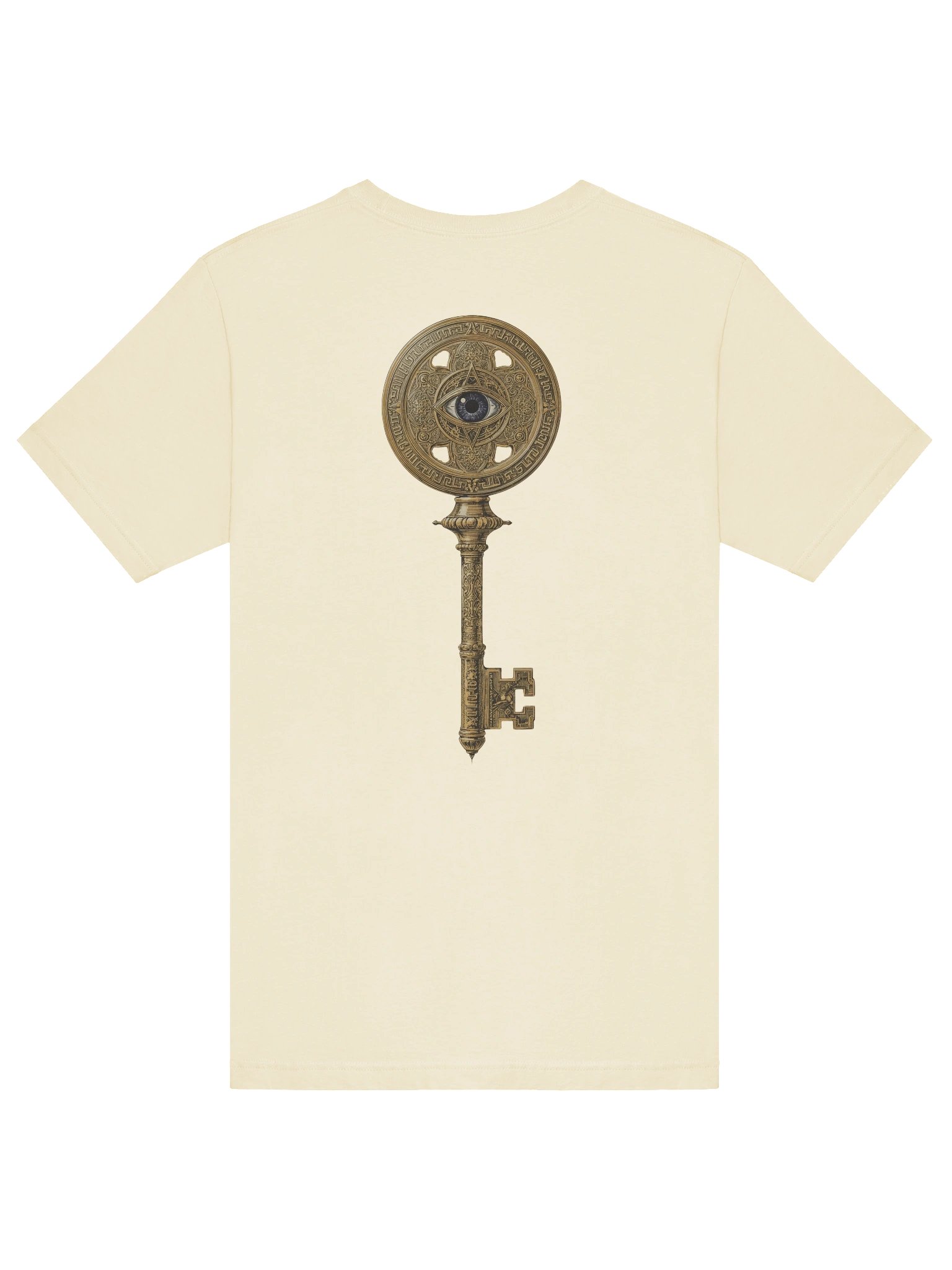 The Gatekeeper’s Key Classic T-Shirt – Front & Back Print | Natural | Bella+Canvas 3001 product image (6)