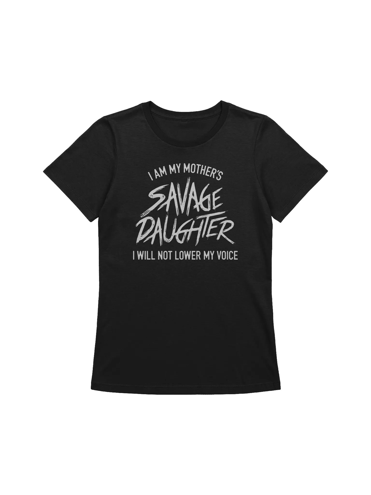 Savage Daughter Women's Supersoft Relaxed-fit T-Shirt (white print) product image (1)