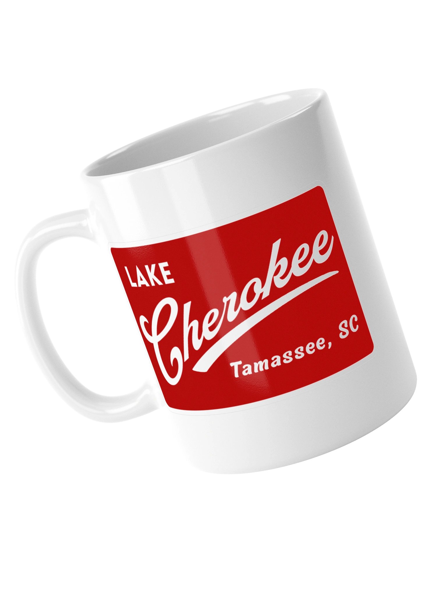 Lake Cherokee Ceramic Mug (Red Swoosh) product image (9)