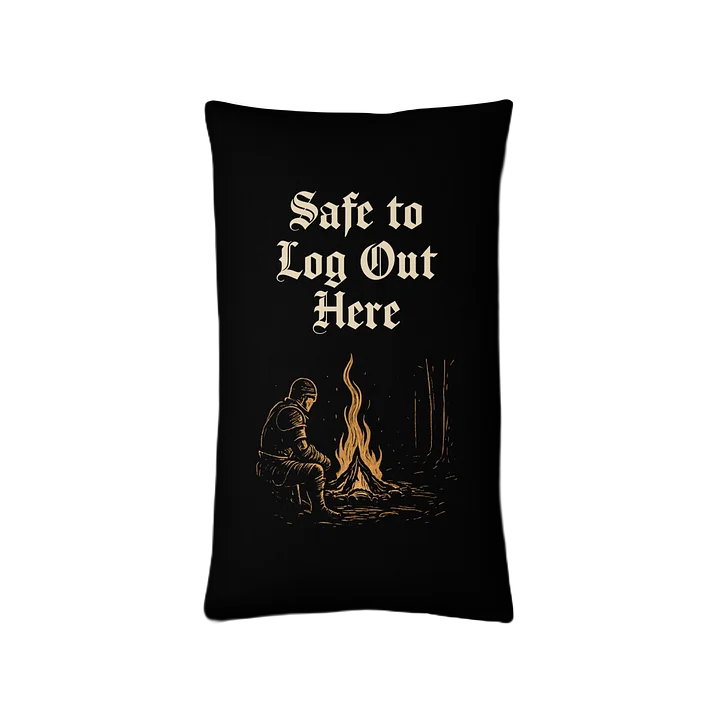 Safe to Log Out Here Pillow | Gamer Recovery & Spoonie Rest Decor product image (1)