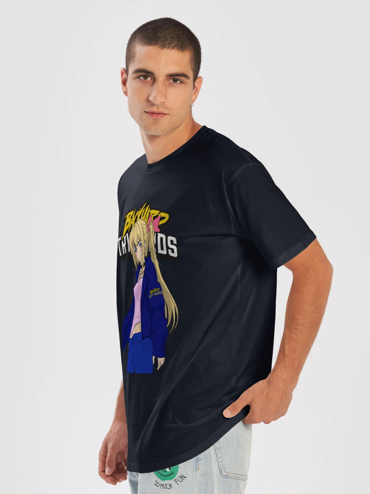 BACKYARD TRY-HARDS Anime Character Premium Unisex T-Shirt product image (3)