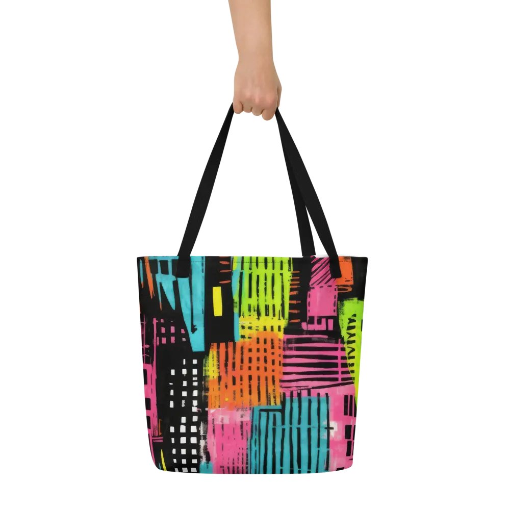 Vibrant Urban Geometry All-Over Tote Bag product image (5)