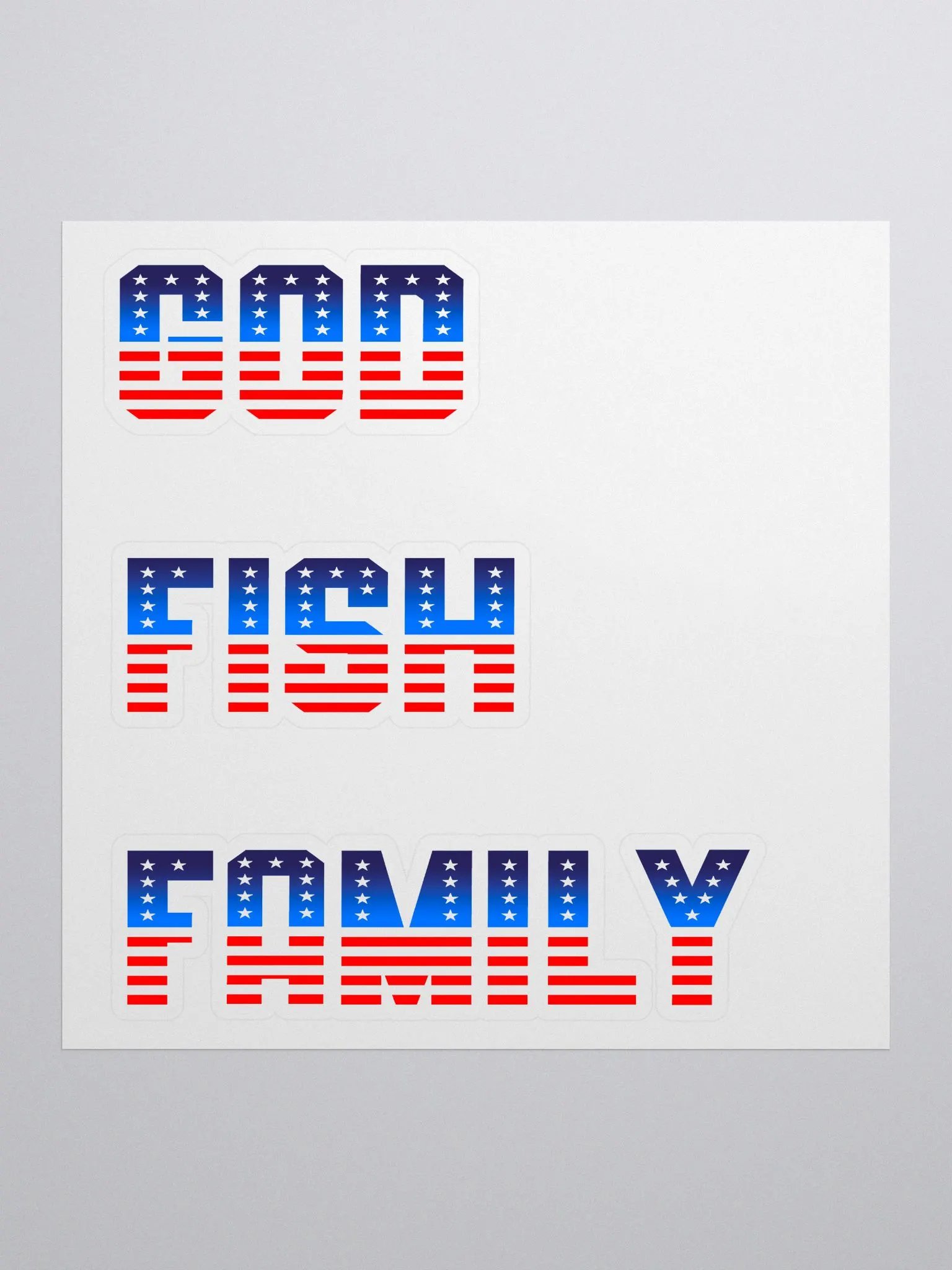 GOD FISH FAMILY Sticker product image (3)