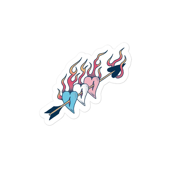 Trans Pride Hearts Decal product image (1)