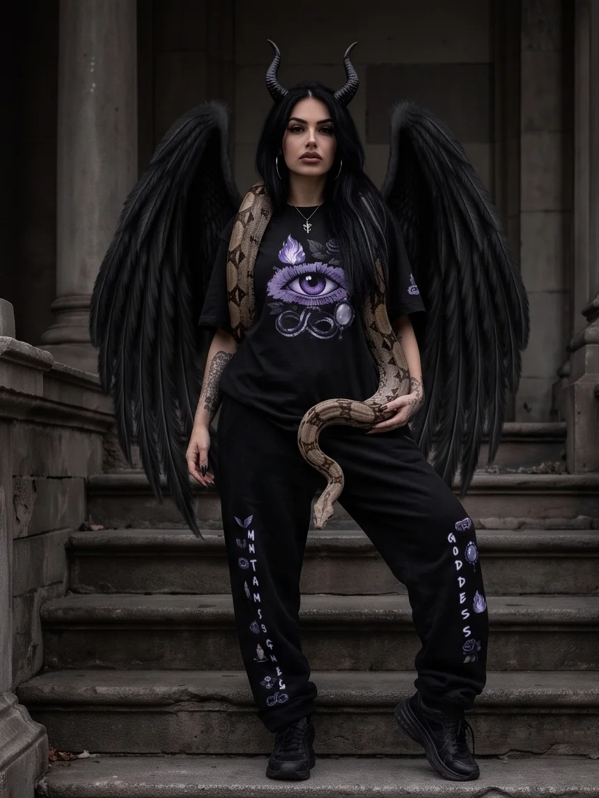 Lilith “Untamed Goddess” Symbolic Gothic Joggers product image (3)