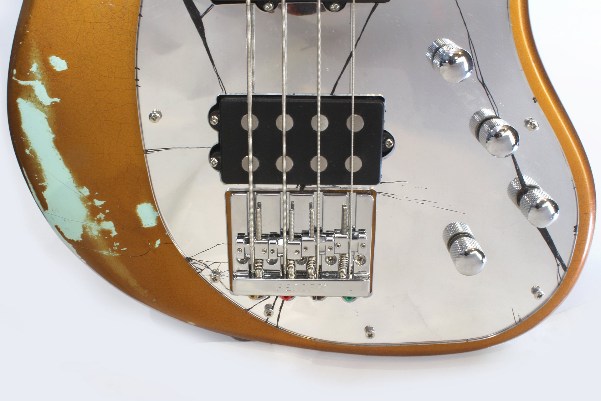 Shattered Relic Gold Top Bass – A Unique Upcycled Masterpiece product image (8)