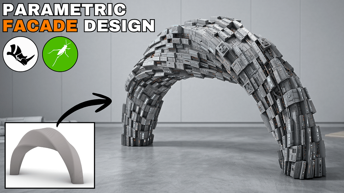 Parametric Facade Design Grasshopper + Rhino Files | architutors