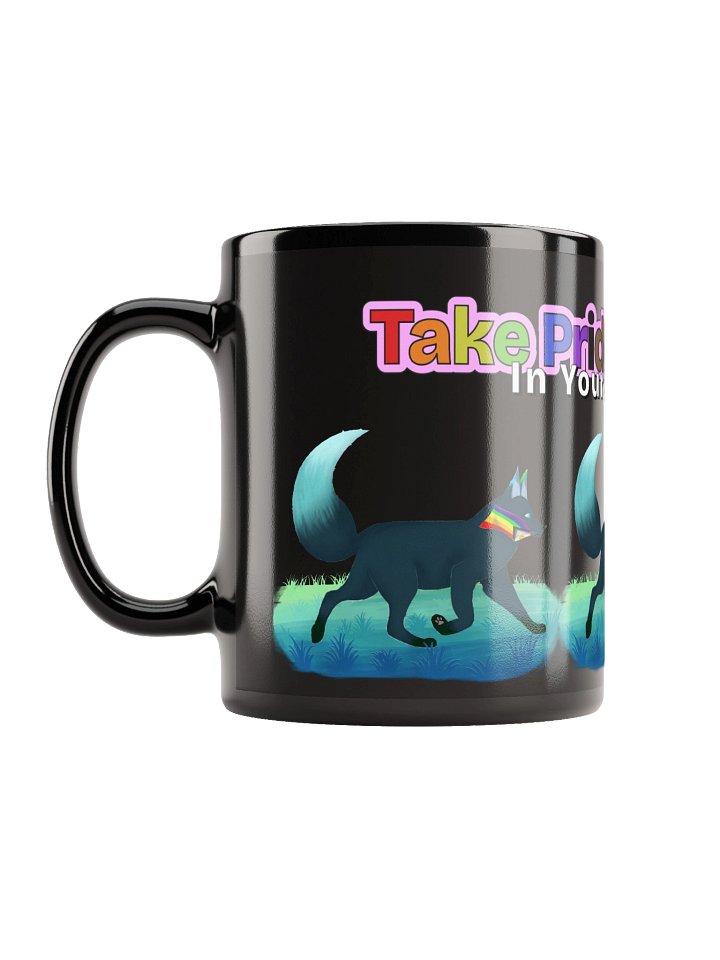 Both Flags - Fox Pride Trot Black Glossy Mug product image (1)
