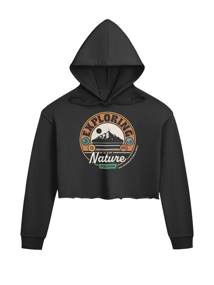 Exploring Nature: Mountains Crop Hoodie product image (1)
