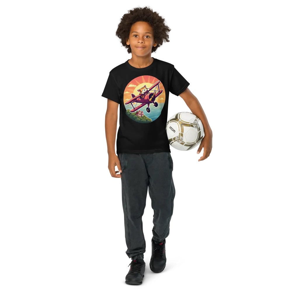 Whimsical Cat Adventure Youth Tee product image (11)