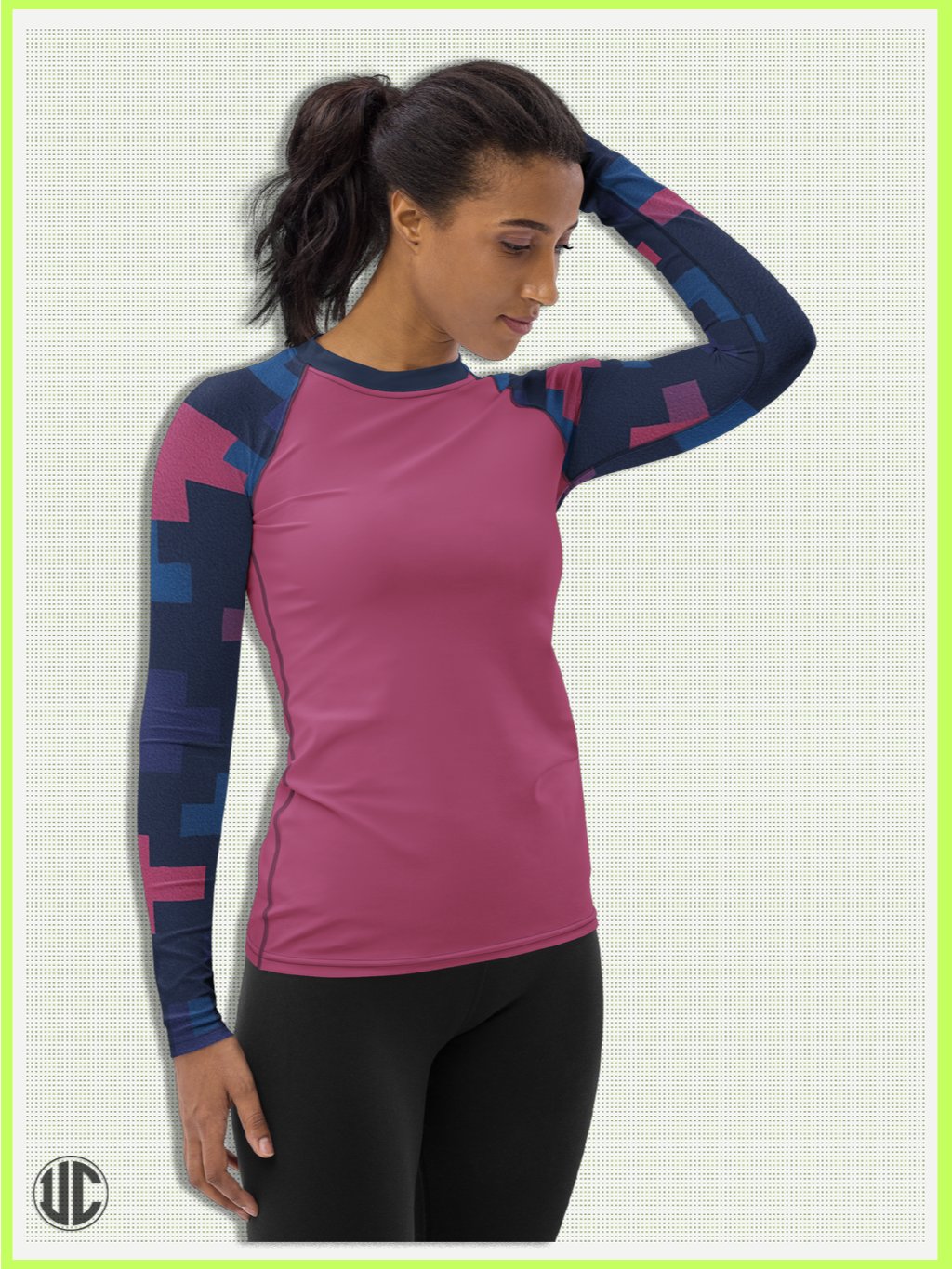 Jin’s Urban Digital Camo – Women’s Rash Guard product image (1)