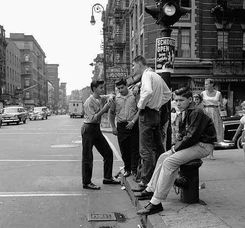 East Village, the Lower East Side, and of course, Little Italy — Manhattan, 1955.

These young men were living it up in the h...