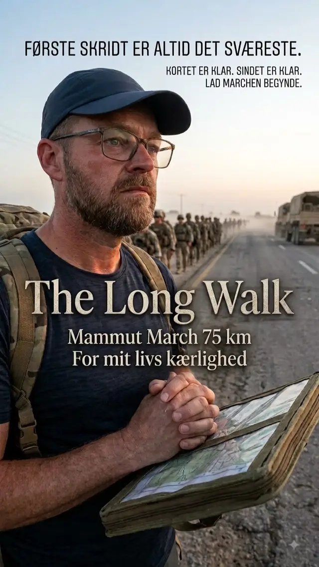 Har valgt at støtte fruen med at gå med på hendes Mammut March på 75 km, så hun ikke skulle afsted alene. Er spændt på om jeg kan gennemføre, men vil give den alt hvad jeg har - for mit livs kærlighed! ♥️ #forevigt #march #kreait #willpower 
