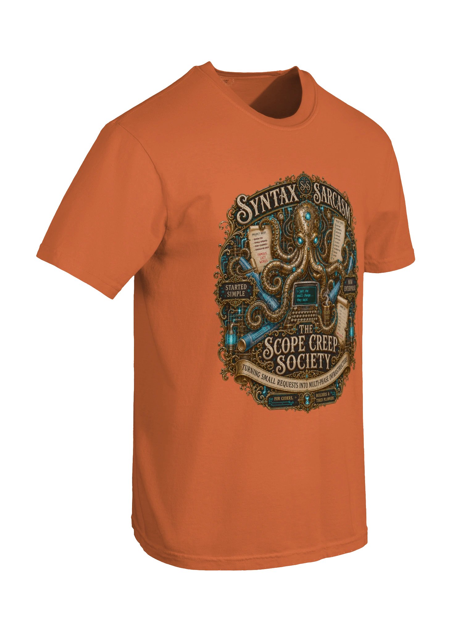 Syntax & Sarcasm Scope Creep Society Heavyweight Coding T-Shirt product image (78)