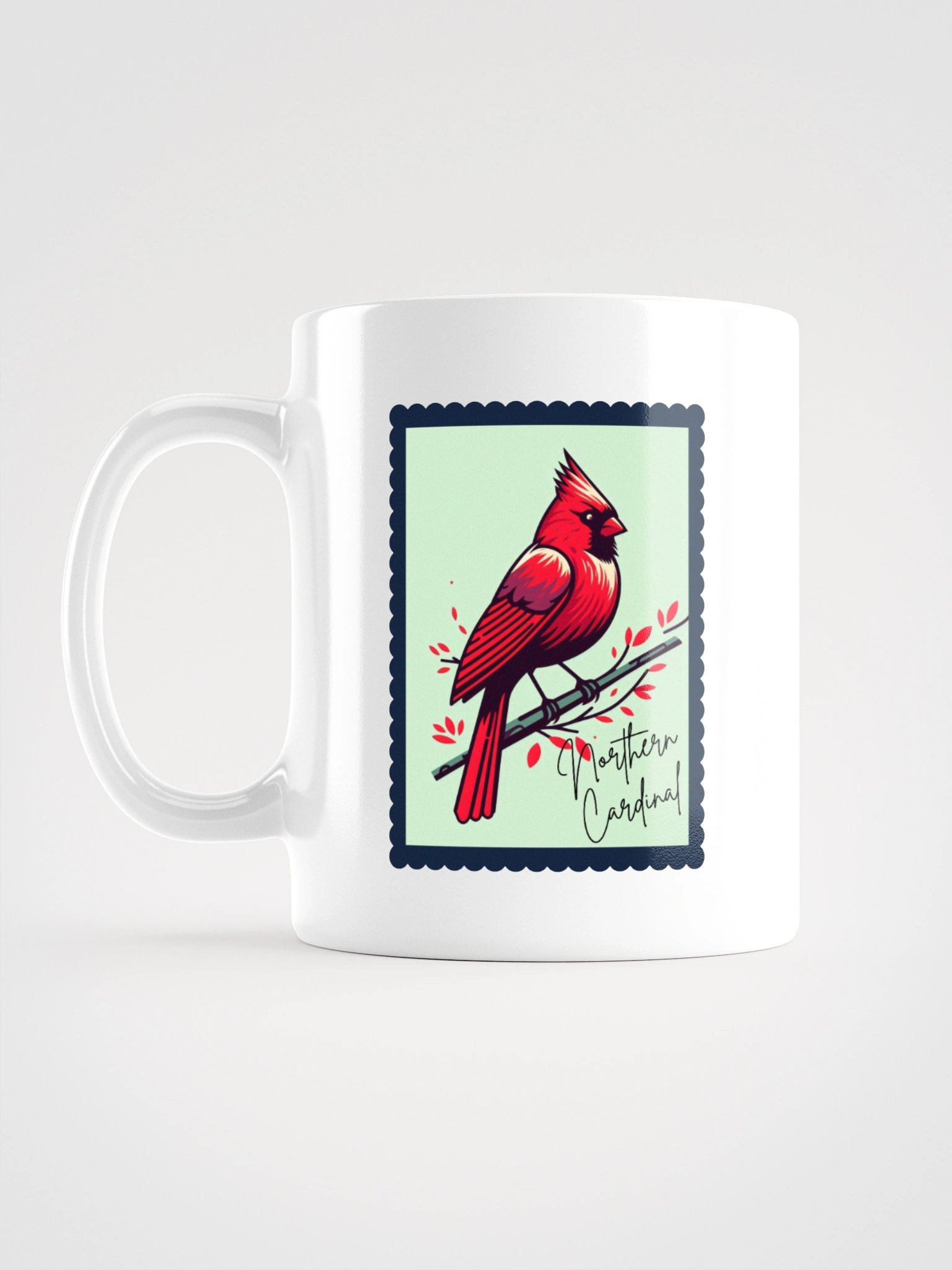 Northern Cardinal Ceramic Mug – Vintage Songbird Coffee Cup & Birder Gift product image (1)