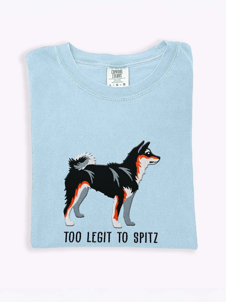 Too Legit to Spitz T-Shirt(Embroidered) of a Shiba Inu(Tricolor) product image (1)
