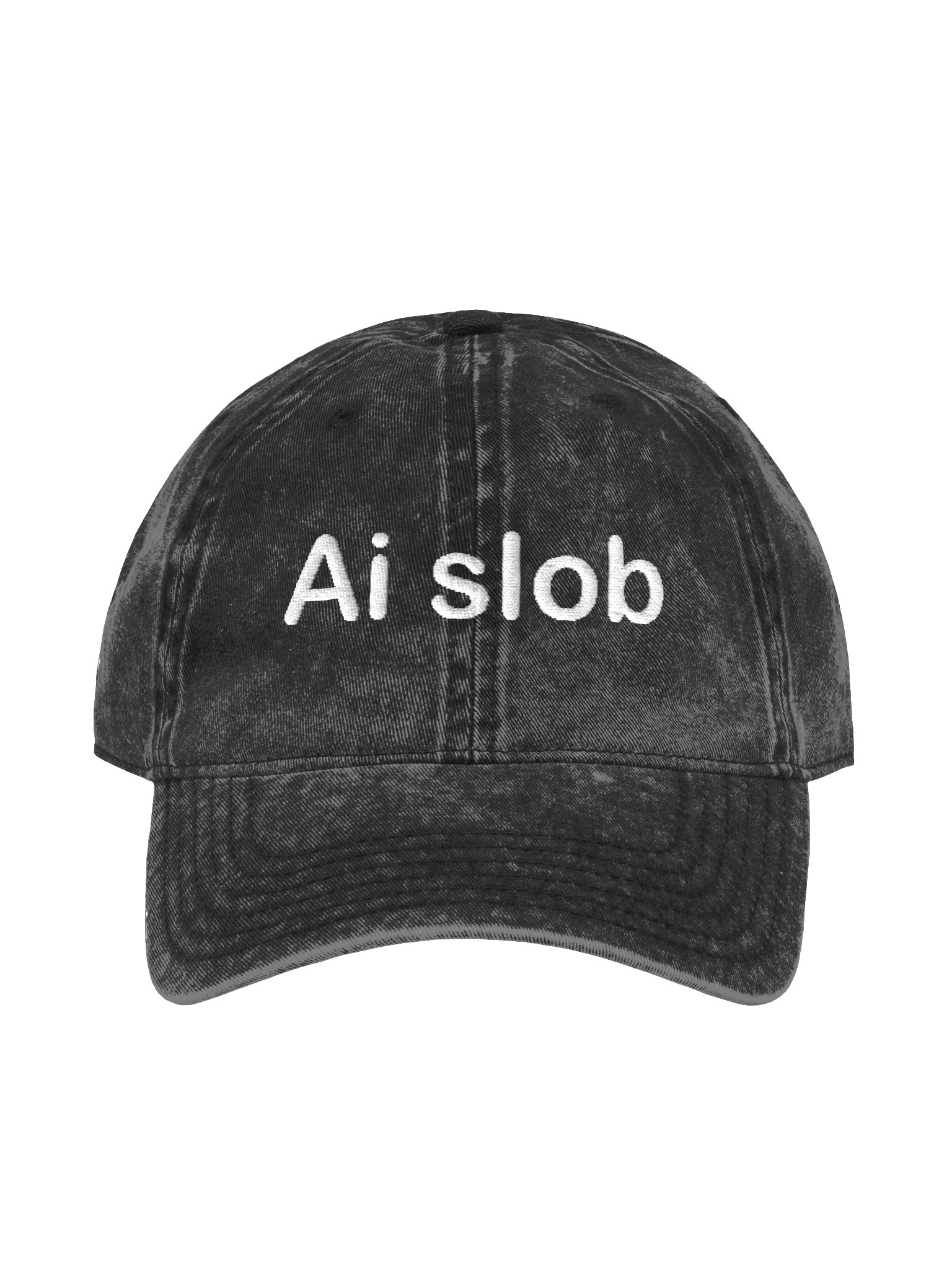 Ai slob Sleepy Bot Black Vintage Wash Dad Hat product image (1)