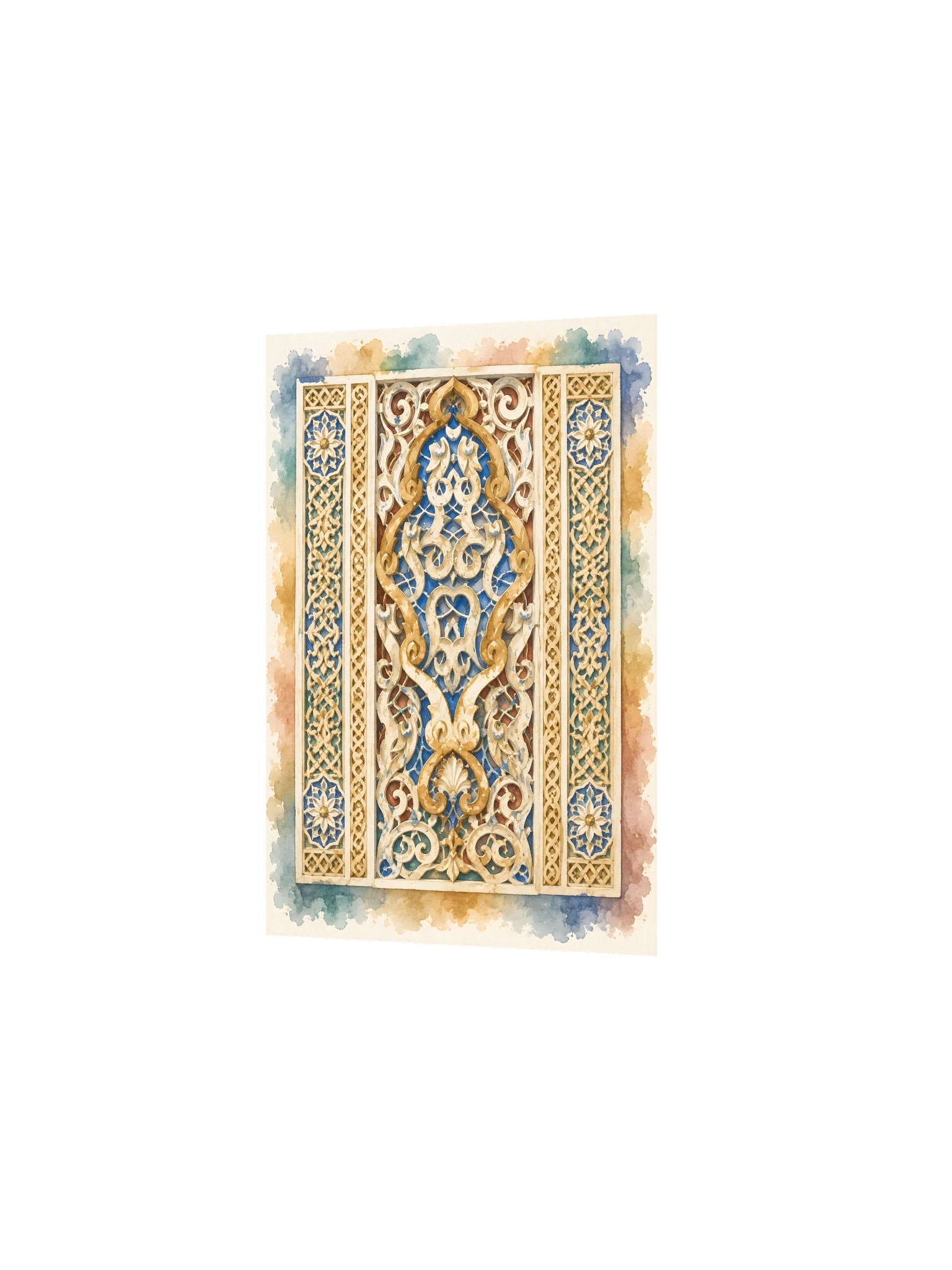 Alhambra Floral Islamic Wall Art, Poster For Muslim Home Decor or Gift product image (9)