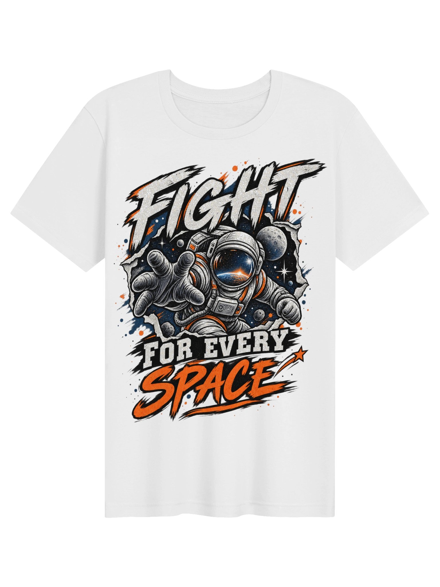 Fight For Every Space - Astronaut Motivational Graphic Tee product image (38)