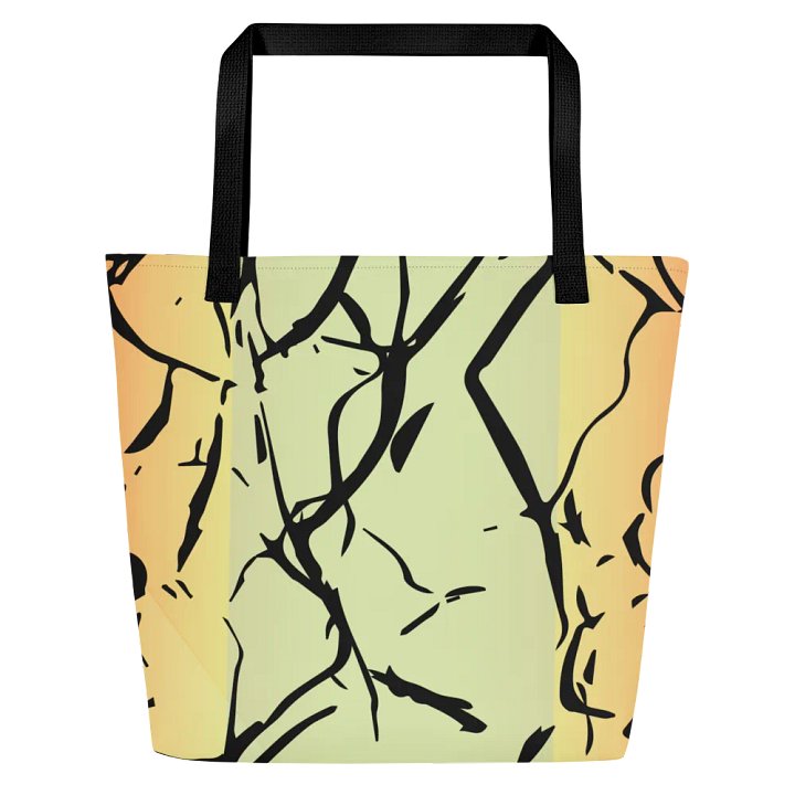 Orange to Green Enigma/All-Over Print Large Tote Bag w/ Pocket by Sublicolor product image (1)