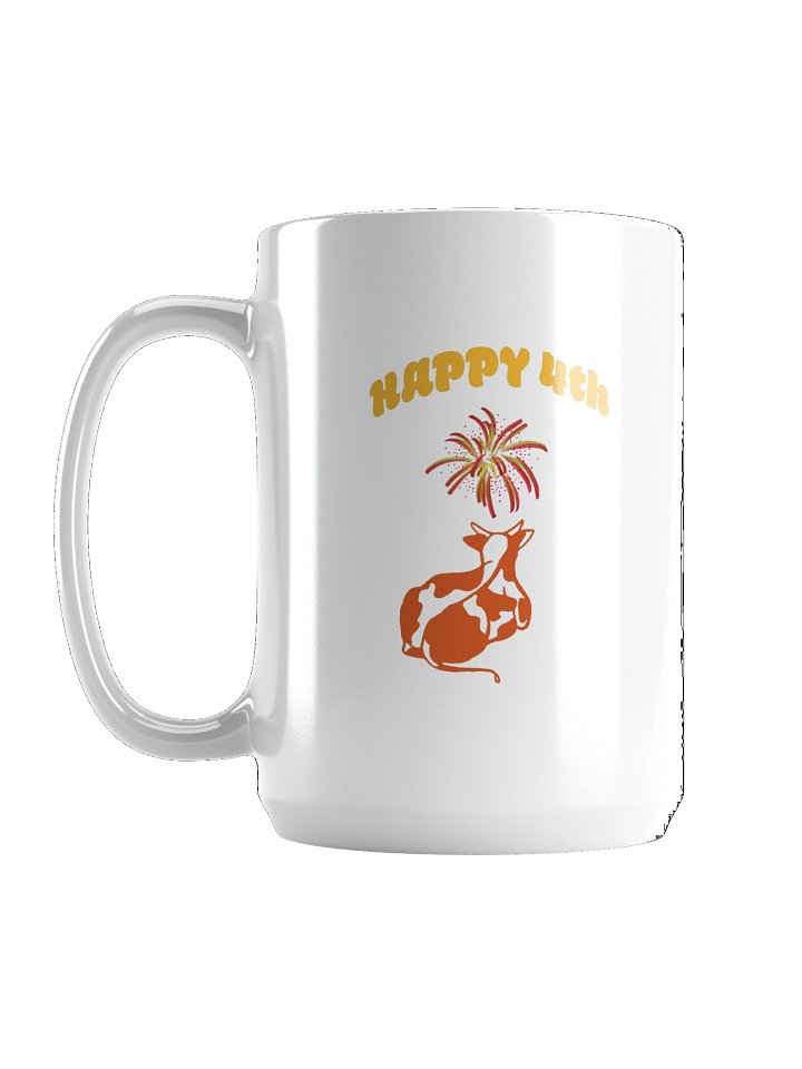 Happy 4th - White Large Mug product image (1)