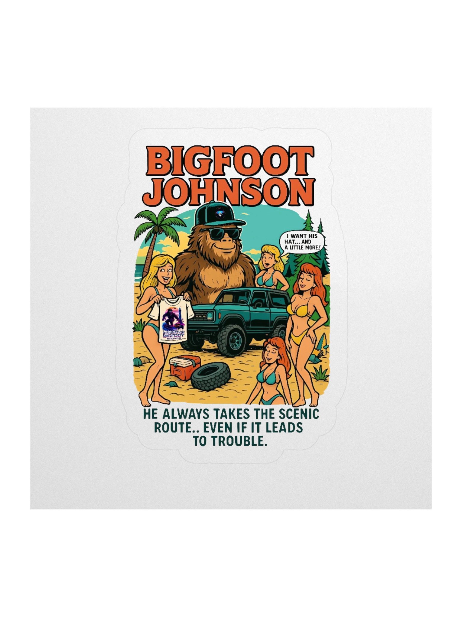 Destination Bigfoot Bronco Bigfoot Johnson Scenic Route Decal (Multiple Sizes Available) product image (1)