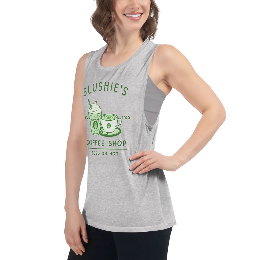 Slushie's Coffee Shop (Green) | Women's Muscle Tank product image (6)