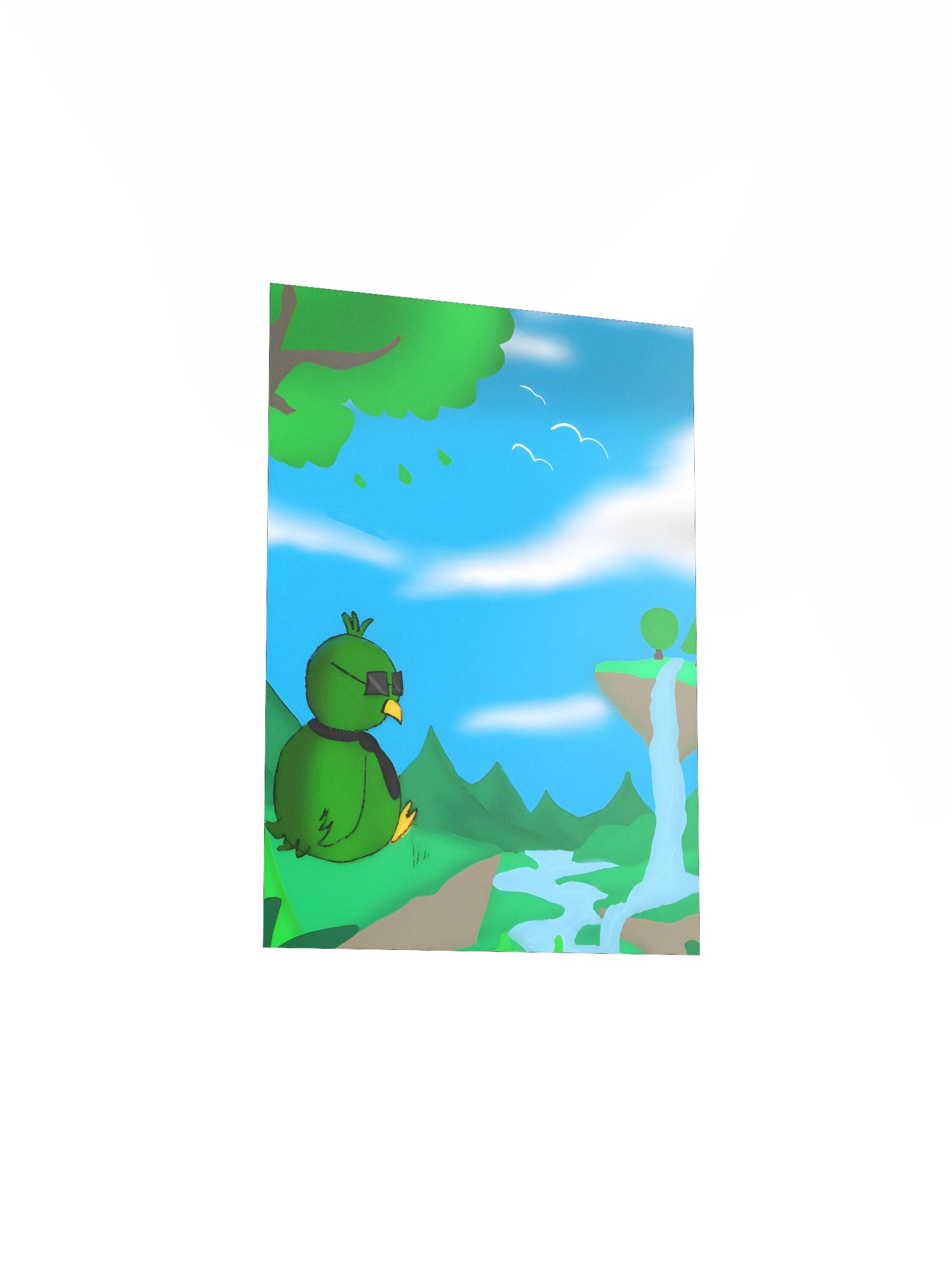 Anna the Parrot Birdscape Waterfall Poster product image (3)