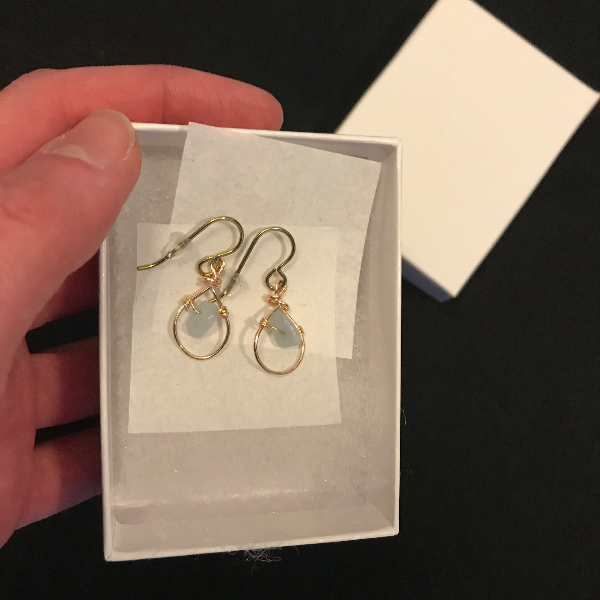 Small Aquamarine Drop Earrings product image (2)