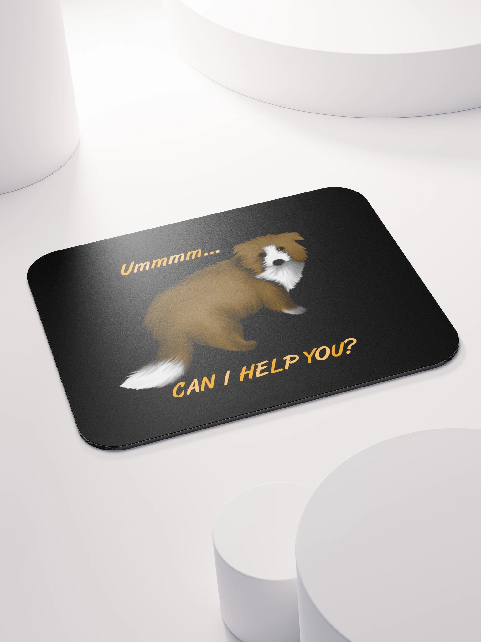Dog "Ummm... Can I Help You?" Classic Mouse Pad product image (4)