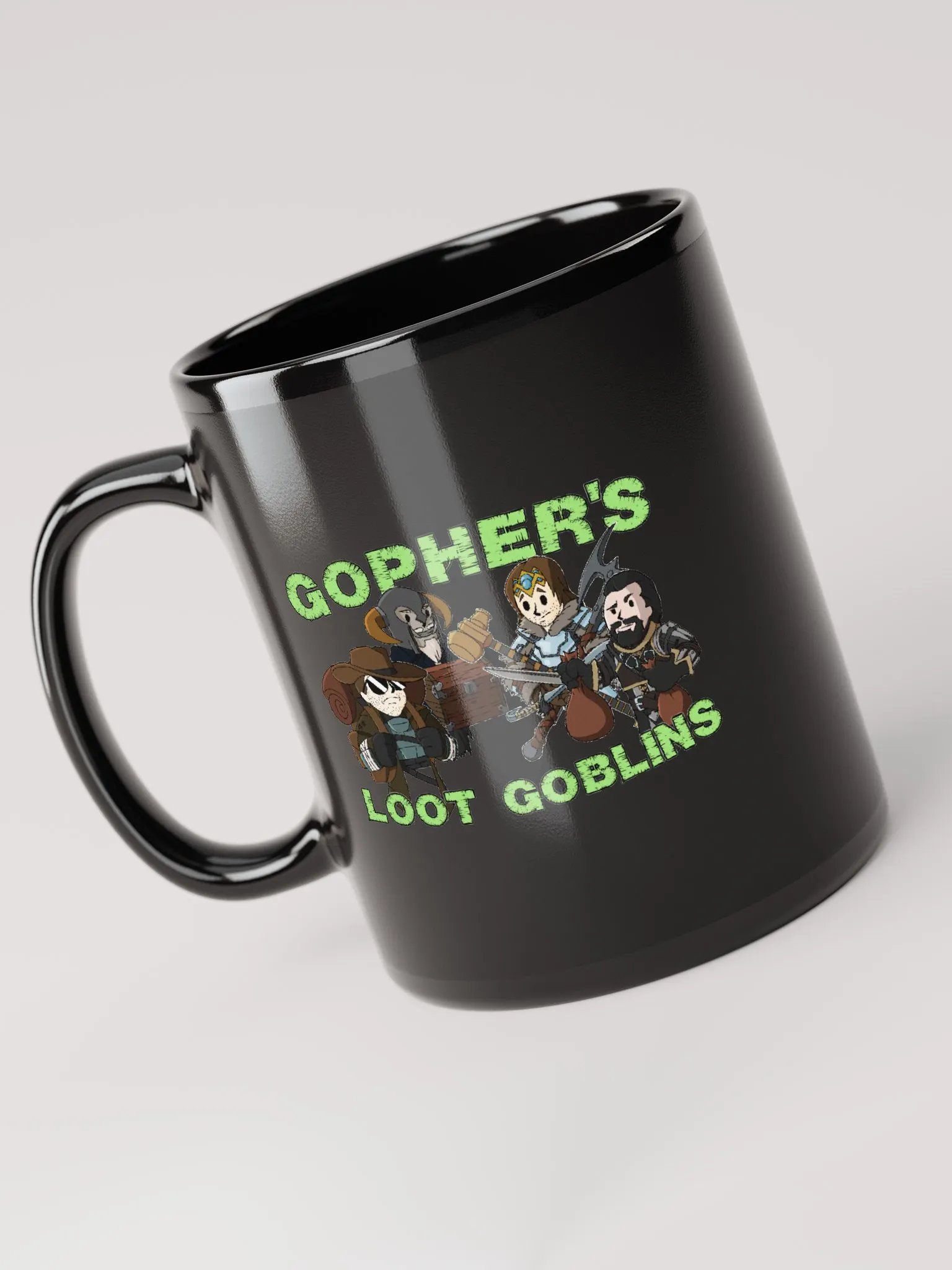 Gopher's Loot Goblins Black Mug product image (3)