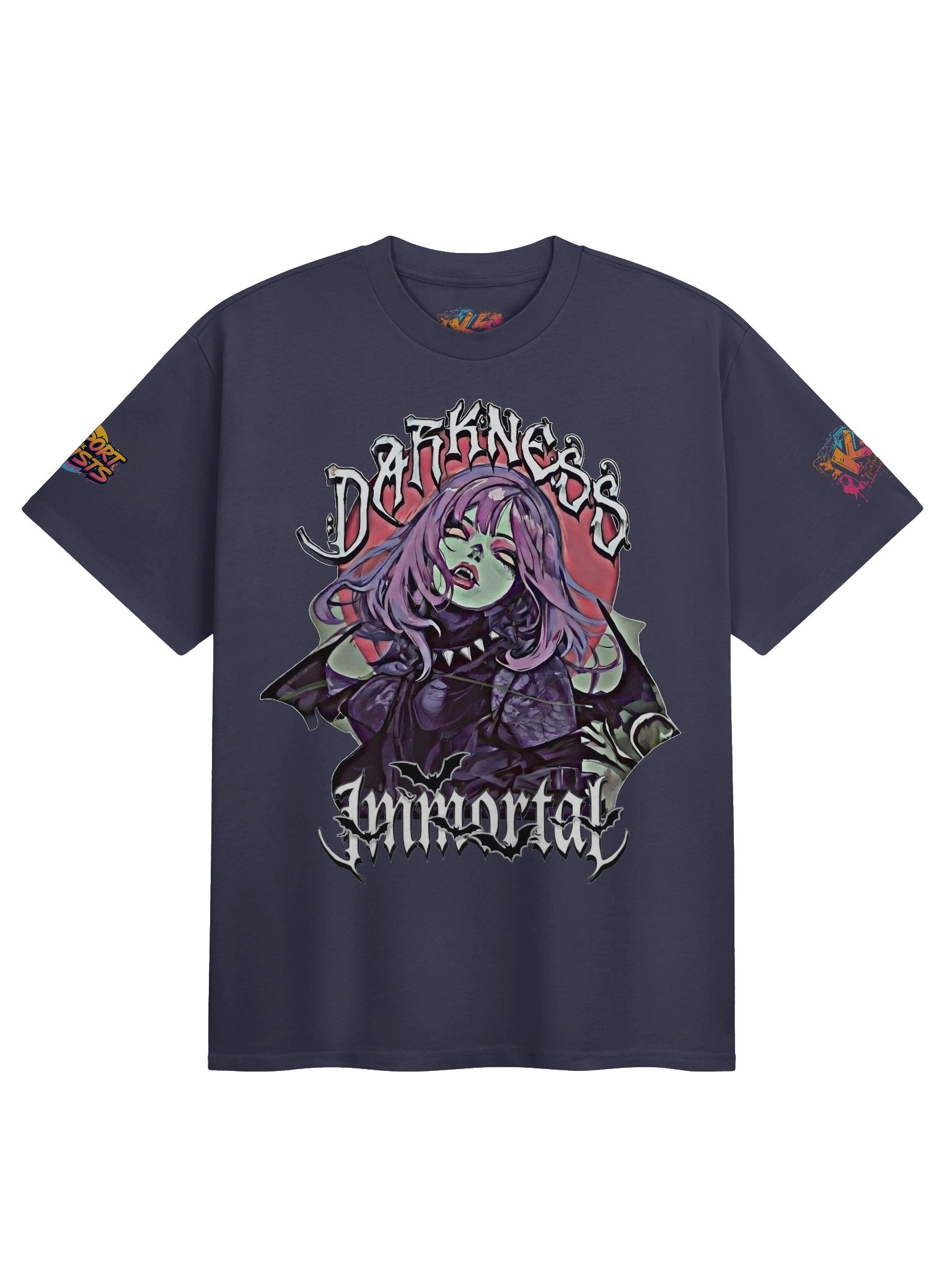 Darkness Goth Girl Super Heavy Weight Lux Cotton T-shirt product image (2)
