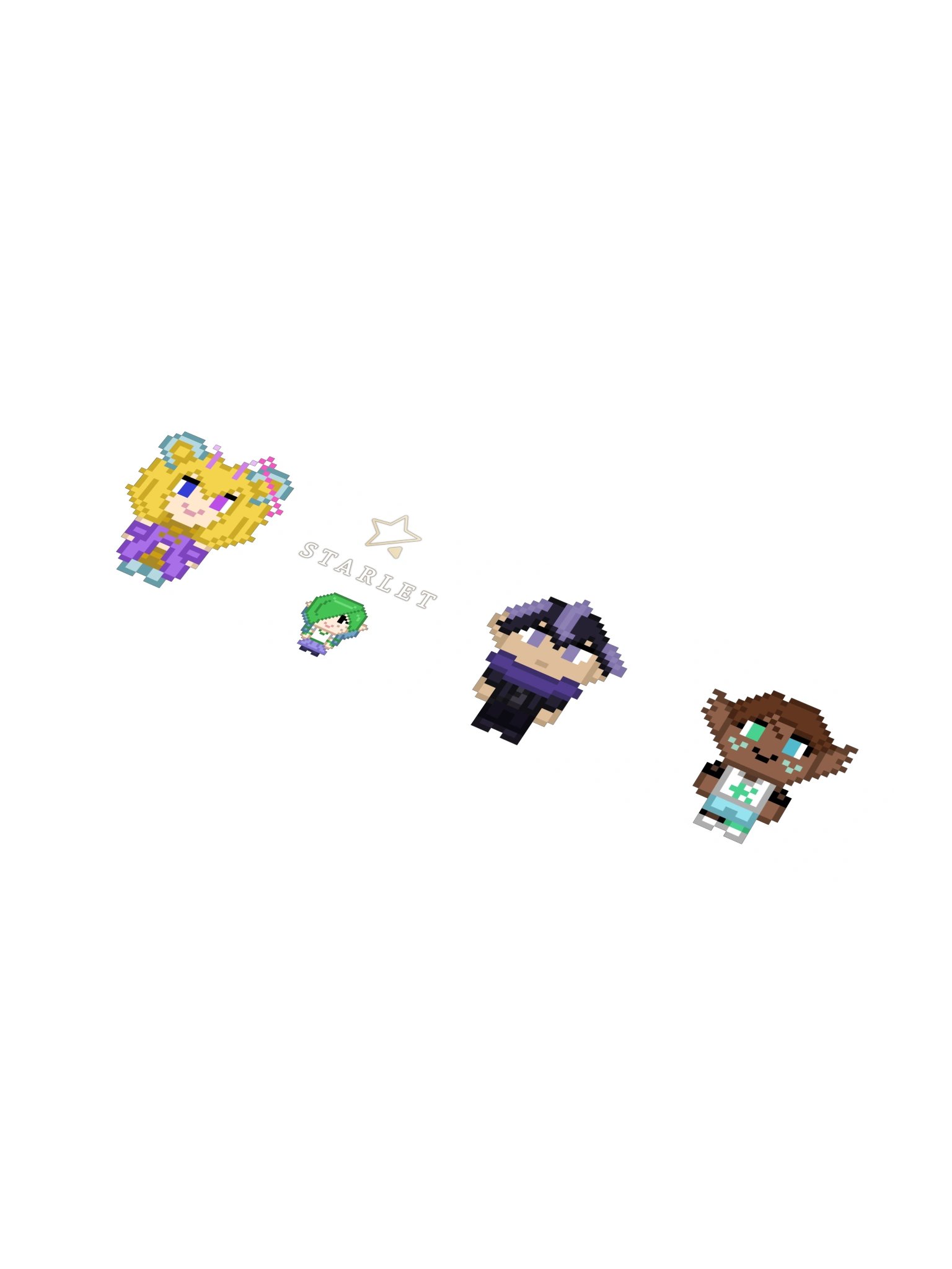 Pixel Starlet Stickers!! product image (1)